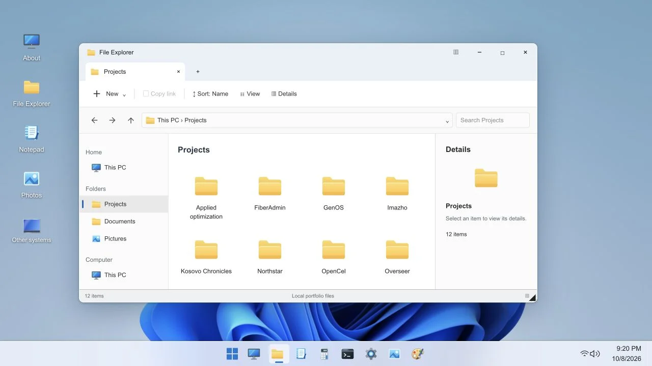 Windows 11 desktop preview