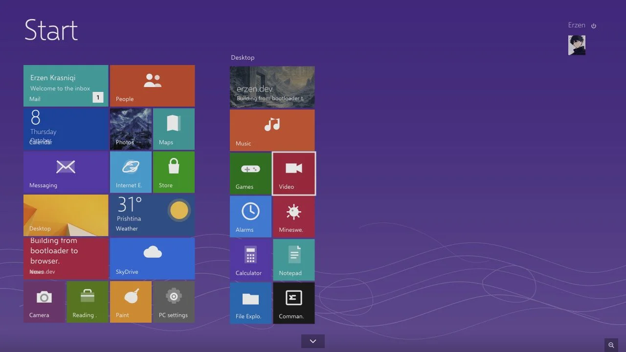 Windows 8 desktop preview