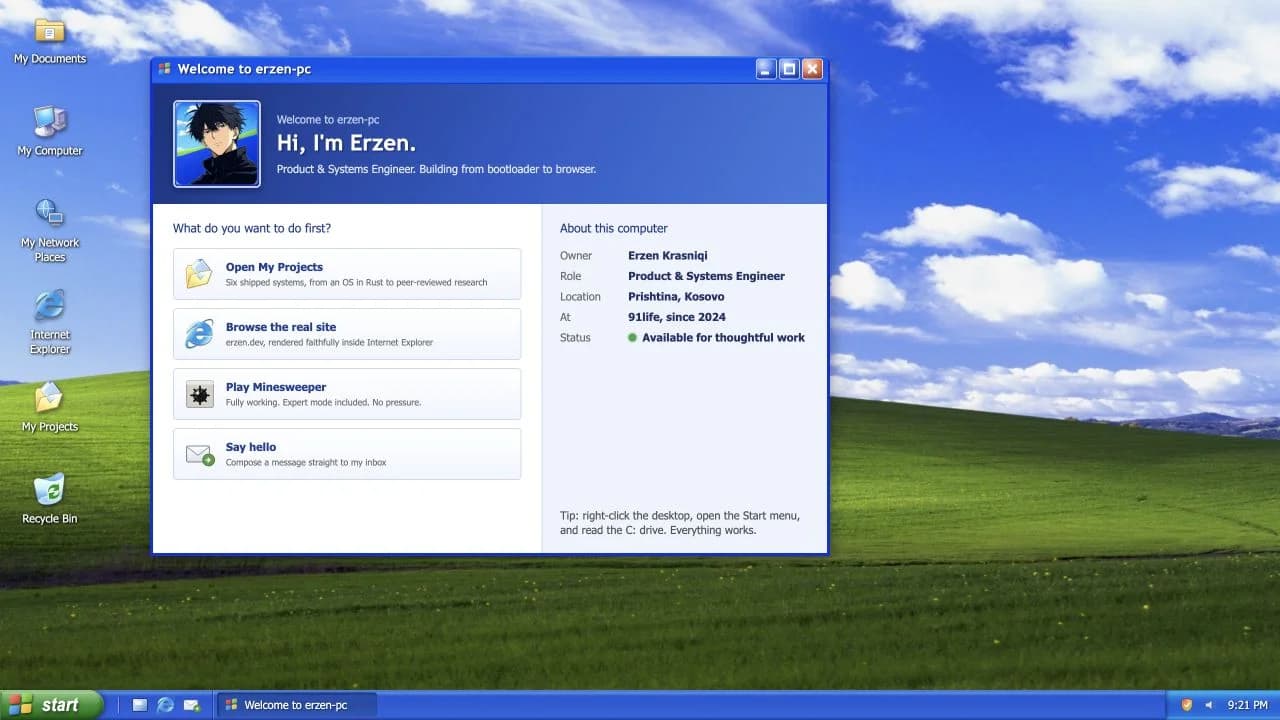 Windows XP desktop preview